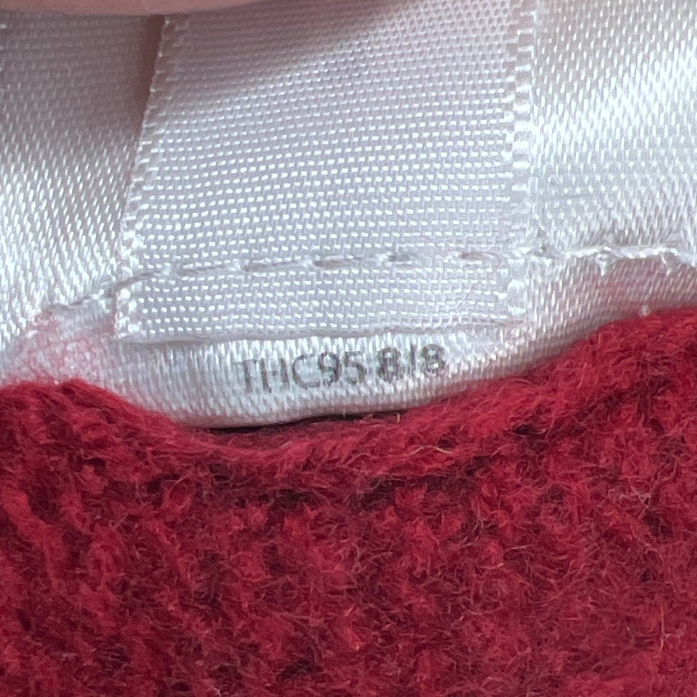 Polo Ralph Lauren Womens Red Cable Knit Merino Cashmere Sweater Vintage Holiday - Picture 9 of 13